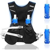 Hydration Vest Trail Running 2 Soft Flask 500ml Running Vest for Men Women, Lightweight Reflective Backpack with Pockets and