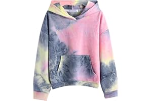 Arshiner Fille Sweats à Capuche Batik Enfant Hoodie Manches Longues Mode Décontractée Automne Hiver Capuche Sweatshirt pour Filles