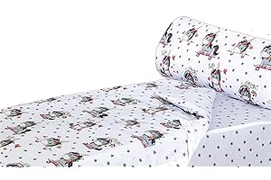 Montse Interiors, S.L. Saco nórdico Estampado con Cremallera y Bajera Ajustable (para Cama de 90x190/200, Music)