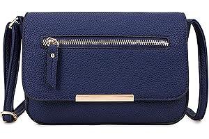 AOSSTA Small Women Crossbody Bag Shoulder Handbag Flap Satchel Messenger Cross Body Bag