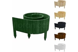 Floranica Rollborder II Steccato flessibile 200 x 20 cm Verde (accorciabile) Bordo impregnato per aiuole in legno di pino Bordatura per aiuole Rollboarder Palizzata