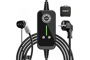 JATRHG P1 EV Chargeur 5M 3.6KW-1.5KW 16A|13A|10A|8A|6A Type 2 Station de Charge Voiture Electrique Portable Courant Commutable Voiture Electrique Chargeur Rapide monophase