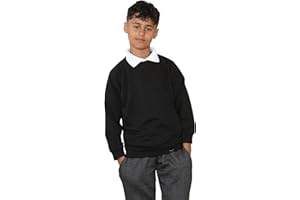 KHIM Terry Cotton Sweatshirt Lightweight Unisex Knitted Sweater Jumber Full Sleeve Kids Boys Girls Children Top Crew Neck Outdoor Activewear