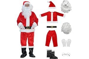SELORE Costume Babbo Natale Uomo Abito Babbo Natale Unisex Cosplay Santa Claus Christmas Suit Man
