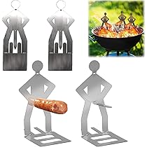 Set Di Posate Da Campeggio Per 4 Persone - In Acciaio Inox, Leggero, Con Supporto Per Salsicce, Per Barbecue E Picnic - Foto 4