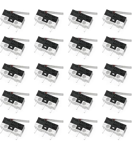 10 Micro-interrupteurs SPDT Avec Bras De Levier - 220V 5A - 3 Broches - Pour électronique, Automatisation, Prototypes - 6