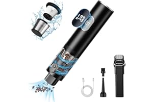 MusyVocay Aspirapolvere Auto Senza Fili 85W, Due Velocità 8-13KPa, Aspirapolvere 3 in 1 per Aspirazione/Gonfiaggio/Illuminazione, Portatile per Auto/Casa/Ufficio/Animali Domestici (Black)