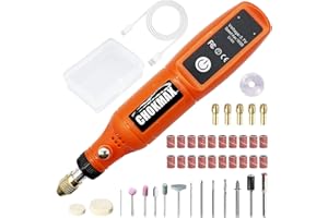 CHOKMAX Herramienta Rotativa Inalámbrica, 3.7V Li-ion Mini Kit Multi-Herramienta Rotativa con 42pcs Accesorios Amoladora Eléctrica Rotativa 16000rpm Velocidad DIY para Pulir, Limpiar y Grabar