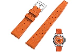 Niziruoup FKM Gumowy pasek do zegarka, szybkie odpinanie, tropikalny styl, fluorowłókna, 18 mm, 20 mm, 22 mm, miękki, oddychający, trwały, gumowy pasek do zegarka FKM, uniwersalny, zapasowy pasek dla