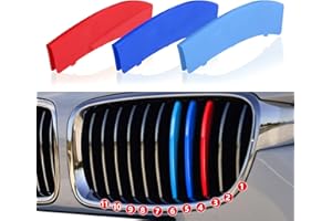 OYDDL M-Colored Stripe Grille Insert Trims M Sport Compatible with BMW F30 2012-2019 3 Series, Standard Kidney Grill 11 Beams (NOT Fit 8 Beams)