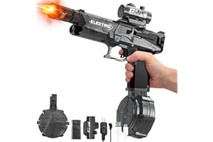 Niaetuto Pistolet a Eau Electrique,Pistolet à Eau avec Lumière,500CC Electric Water Gun,Longue Portée de 8-10 Meter,Etanches Pistolet a Eau Adulte,pour Piscine Extérieure,Plage,Jardin (Noir)