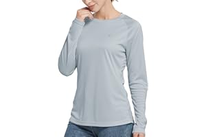 TRIPLE MOON T-shirt à manches longues pour femme - Protection solaire UPF 50+ UV - Pour la randonnée, le sport, le surf, la course, le yoga, le pilates, la maison