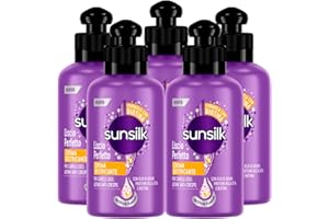 Sunsilk Crema Districante Liscio Perfetto per Capelli Lisci Azione Anti Crespo - 5 Flaconi da 200 ml