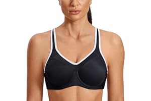 SYROKAN Femme Soutien-Gorge de Sport à Armature Grand Maintien Dos Nageur