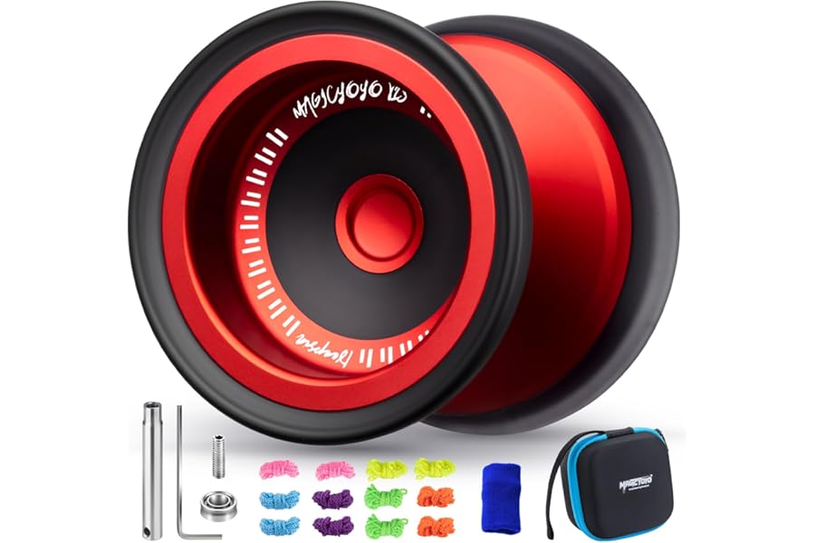 MAGICYOYO V13 Professional YoYo - Responsive Yoyo for Kids& Unresponsive Yo Yo for Advacned Player, Durable Metal & PC Hybrid Design, Easy Finger Spin Tricks, Great for Beginners & Experts