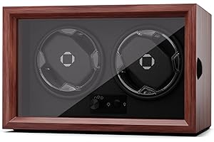 KLARSTEIN Remontoir de Montre pour Montres automatiques, Remontoir de Montre Automatique pour 1 Montre, Remontoir de Montre Automatique avec Porte en Acrylique, Remontoir de Montre Automatique