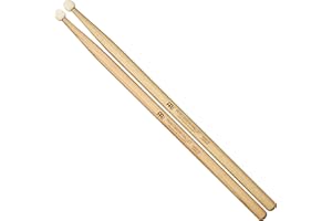 Meinl Stick & Brush Mazo de percusión con mango estilo baqueta de nogal americano, punta redonda de fieltro, fabricado en Alemania (SB116)