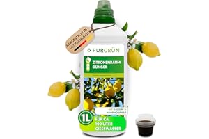 Purgrün® Bio-Zitronenbaum-Dünger 1 Liter – Steigert Ertrag, Aroma & Vitalität mit Phosphor – Verbesserte Widerstandskraft dank extra Kalium – Bio-zertifiziert – Konzentrat für 100 Liter Gießwasser