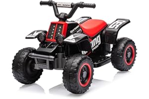 PORTOALEGRE 6 V Electric Quad for Children, Electric Car with LED Lights and Music, 1.8 km/h with Horn, One Button Start, Long Battery Life, ATV for Children from 3 Years