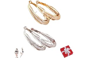 HOPASRISEE Lymphatic Fashion Ovale Ohrringe,Lymphvity Magnetogen Germanium Ohrringe,Lymphatic Activity Creolen(Silber+Gold)