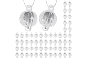 Yizhet Lampiony LED do balonów, 60 x mini światełek Led hakiem, okrągłe balony dekoracja na papierową latarnię, wesele, Halloween, Boże Narodzenie, imprezę, urodziny, ciepła biel
