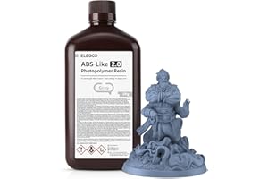 ‎ELEGOO ELEGOO Żywica ABS Like V2.0 szara 2 kg, 405 nm, LCD utwardzanie UV, żywica do drukarki 3D, żywica do drukarki 3D, Sla Resin do drukarki LCD 3D