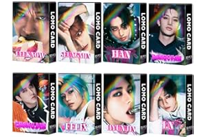 ZHENGGE 8 Pack/240Pcs Stray Kids Lomo Card Kpop Photocards Greeting Card with Postcards Box