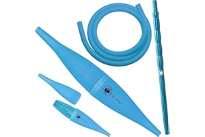 DILAW Shisha Ice Bazooka + Alu Mundstück + Silikonschlauch Set Kombinierbar mit Allen Handelsüblichen Schläuchen | Türkis