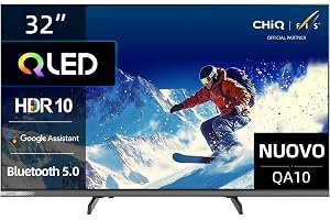 QLED CHiQ 32QA10 32" Smart TV | Full HD HDR10 | Dolby Audio och DBX-TV | Ramlös metalldesign | integrerad Chromecast