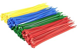 Gocableties Lot de 200 colliers de serrage colorés 200 mm x 4,8 mm