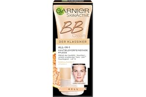‎GARNIER Garnier BB Cream, 5 in 1 Blemish Balm, LSF 15, mit Vitamin C-Komplex und Mineralpigmenten, Miracle Skin Perfector, Farbe Hell, 50 ml