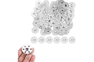 JEUFUN 35mm Stainless Steel, Easy Fix Tile Backer Board, Galvanized Steel Fixing Washers for Gypsum Board, Extruded Plate, Insulation Thermoboard (50-Pack)