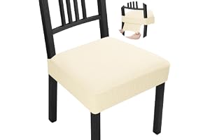 BalladHome Stolsöverdrag Set om 6 Universellt Stretch Jacquard Stolskydd Tvättbart Matrumsstol Överdrag Stolsöverdrag för Kök