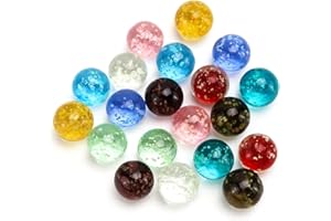 FSWWSF 40 Stück Murmeln Kinder,Glasmurmeln im Dunkeln Leuchten,Marmorbahn-Spiel,Murmelspiele für Kinder für Marmorbahn-Spiel,Glasmurmeln Bunt für Jungen und Mädchen (40)