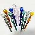 10 Pcs Glass Oil Burner Colored Glass Pipe Thick Glass Oil Pipe