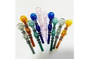 AGD LIGHTS 10 tubos de aceite de vidrio de colores, tubos de aceite de vidrio grueso