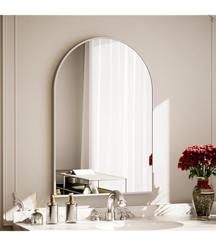 AQUABATOS Badkamerspiegel met verlichting, 80 x 60 cm, LED-lichtspiegel, wandspiegel, energiebesparend, touch-schakelaar, dimbaar, koudwit, 6400 K, warm wit, 3000 K, spiegelverwarming, IP44, CE