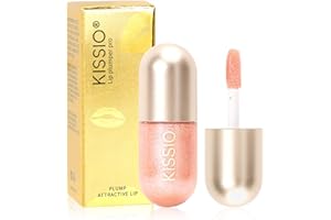 KISSIO Color Lip Plumper,Lip Plumper Gloss,Plant Extracts Lips Serum,Moisturizing,Fuller and Hydrated,Beauty Lips 5.5ml,Lemonade