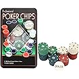 Gambit Goods Deluxe 100-Piece Poker Chip Set with Box Case, Dealer Button - Premium Casino-Style Multicolor Tokens for Adults - Perfect for Classic Multiplayer Games