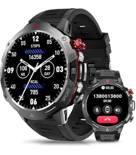 OUKITEL BT20 Montre Connectée Homme,1.96 HD Smartwatch avec Appel Bluetooth,100 Mode Sport Moniteur Sommeil/Fréquence Cardiaque/Podomètre,Étanche 5ATM, Montre Connectée pour Android iOS