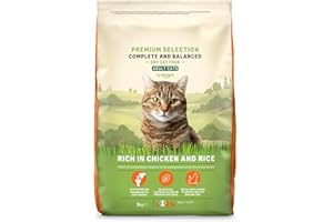Amazon Brand - Lifelong - Complete Dry Cat Food Rich in Chicken & Rice for Adult Cats, 1 Pack of 3 kg