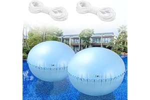 FONDUO Poolkissen Winter 2 Stück Pool Luftkissen Schwimmkissen Pool Winterkissen Luftkissen Winter Poolkissen zur Poolabdeckung mit 4 Ösen, Pool Zubehör Für Pool Abdeckplane Tragbares Aufblasbares