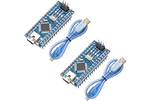 Nano Scheda di Sviluppo con Cavo Binghe 2 Pezzi Nano-V3 Scheda di Sviluppo con Chip CH340 mini USB Interfaccia 5V 16M 328P Microcontrollore Compatibile con Arduino IDE