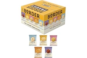 TEA HOUSE DIRECT Borders Biscuits Ultimate Assortment - Shortbread Rings, Butterscotch Crunch, Viennese Whirls, Chocolate Cookies, Golden Oat Crumbles - Assorted Scottish Biscuits & Cookies Selection Box 1