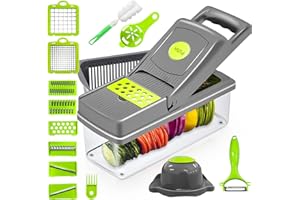 Savieva 15 in 1 Vegetable Chopper Mandoline Vegetable Slicer Food Vegetable Slicer Salad Fruit Peeler Cutter Dicer Chopper Kitchen Dicer Veg Chopper - Multifunctional Vegetable Cutter All in One