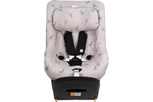 JYOKO Kids Funda de algodón para Silla de Coche Compatible con Maxi Cosi Mica Eco I-Size (Giraffe)