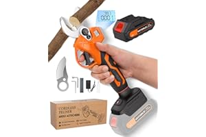 Akku-Astschere 30 mm Schnittdurchmesser, Elektrische Gartenschere mit 2000mAh Akku, SK5 Stahl Klinge Japan, Antihaft Beschichtung für Frische Äste & Zweige-Geschenke für Männer zu Valentinstag