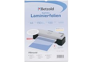 Betzold - Pellicole di laminazione DIN A4 100 pezzi - Buste di laminazione Pellicole di laminazione 150 mic 250 micron