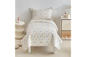 DuShow Cotton Cot Bed Duvet Cover Set,Toddler Bedding Set For Boys and Girls,Toddler Duvet Cover with Pillowcase Reversible Kids Bedding Set-Rabbit,120 x 150