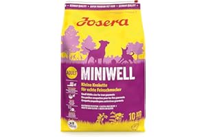 JOSERA Miniwell (1 x 10 kg) | Adult Mini | Premium Dry Food for Adult Dogs Small Breeds | Poultry & Rice | Small Croquettes | Extra Compatible | Wheat Free | Dog Food | Pack of 1